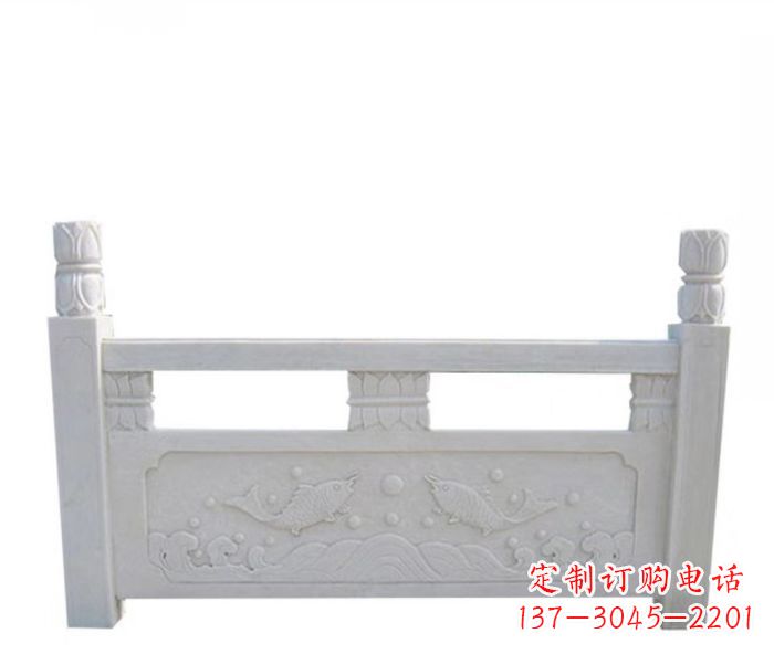 桂林园林汉白玉石浮雕栏板