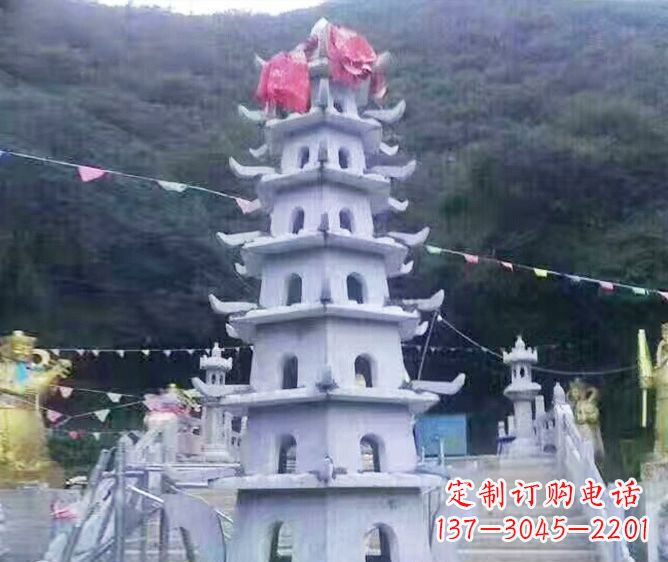 桂林园林景观大理石宝塔石雕