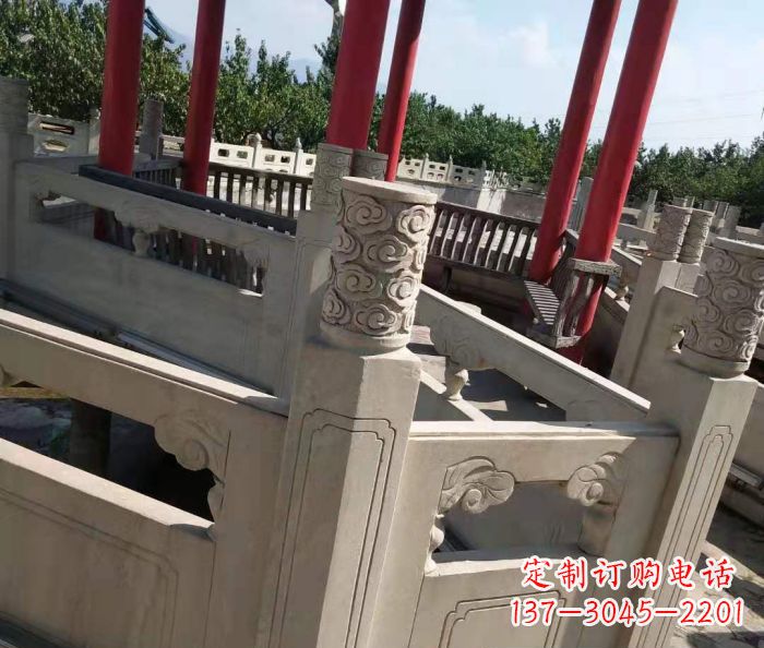 桂林园林景观大理石桥栏板石雕 (3)