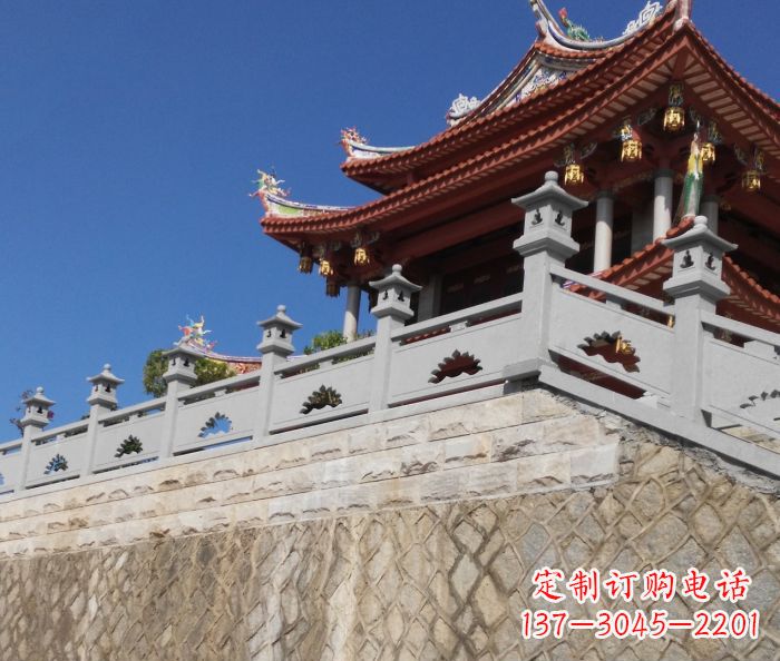 桂林园林景观大理石镂空莲花石栏板