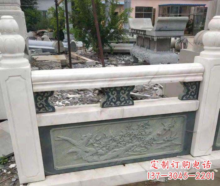 桂林园林景观大理石桥栏板石雕 (2)