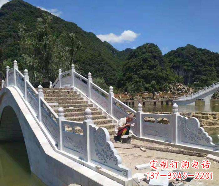 桂林园林景观大理石桥栏板石雕_1