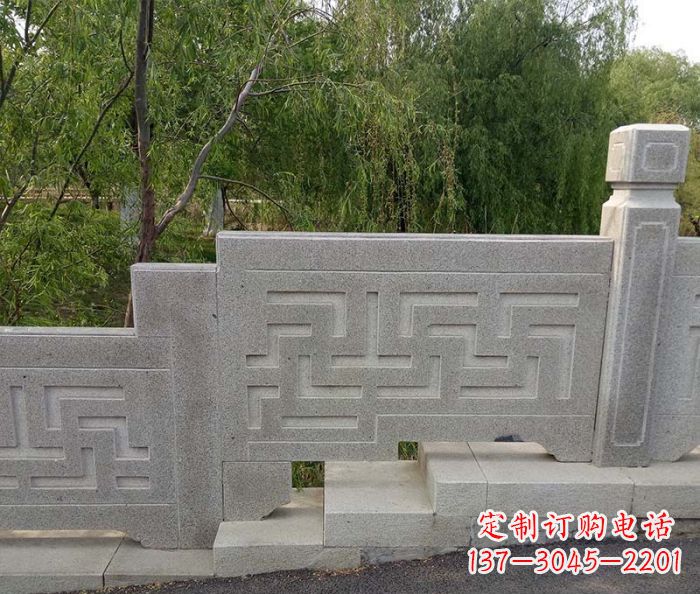 桂林园林景观大理石桥栏板石雕 (7)