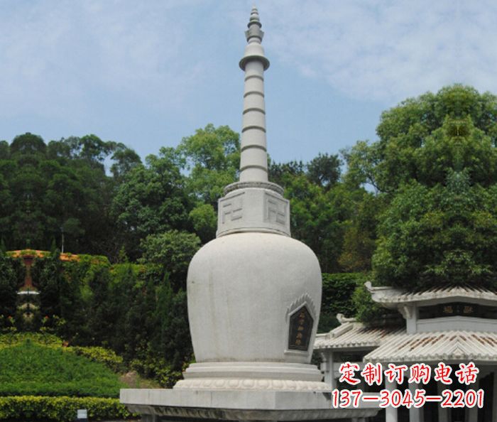 桂林园林景观大理石舍利塔石雕