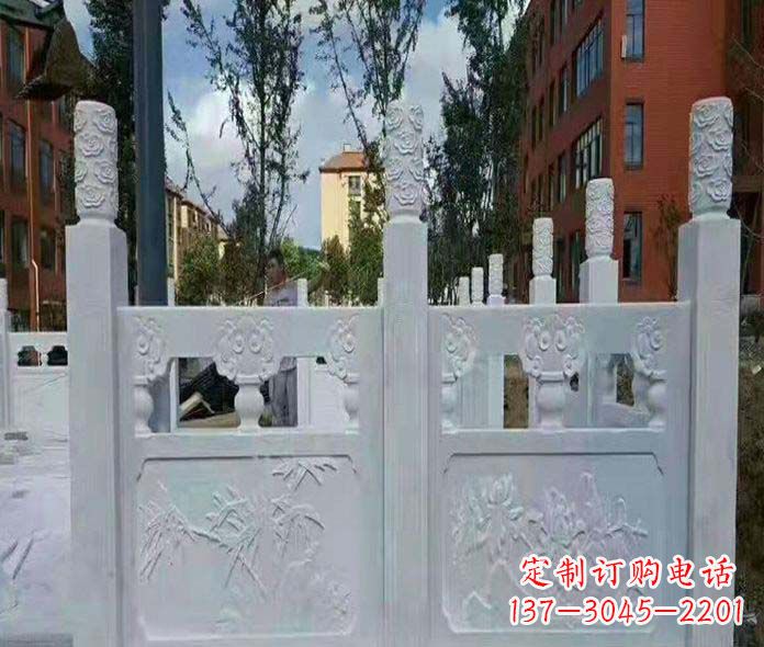 桂林园林景观大理石桥栏板石雕_2