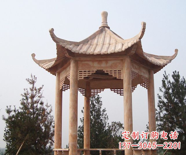 桂林园林景观单层石雕凉亭 (3)