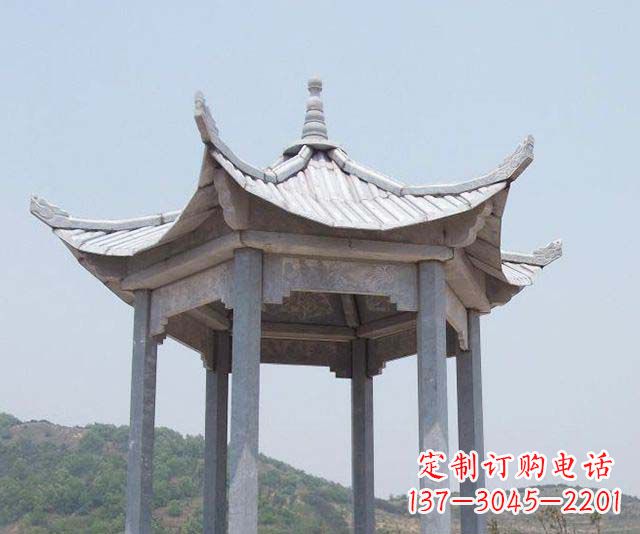 桂林园林景观单层石雕凉亭 (2)