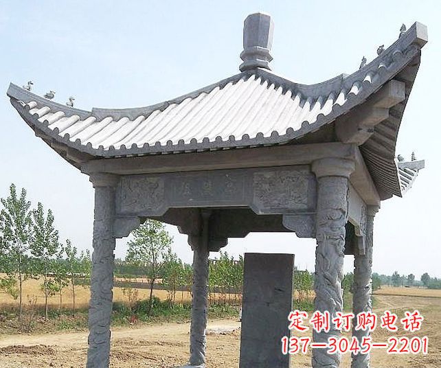 桂林园林景观单层石雕凉亭 (4)