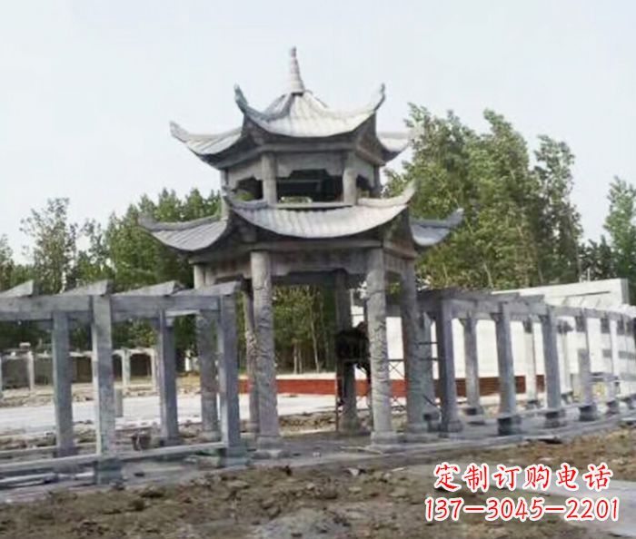 桂林园林景观多层凉亭石雕 (2)