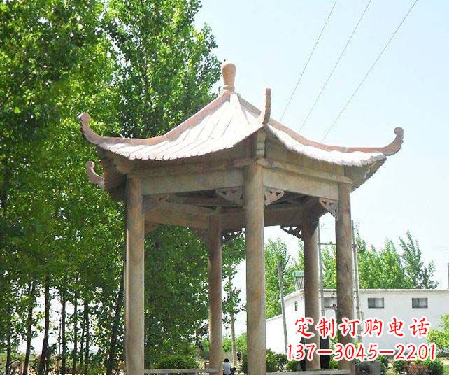 桂林园林景观单层石雕凉亭