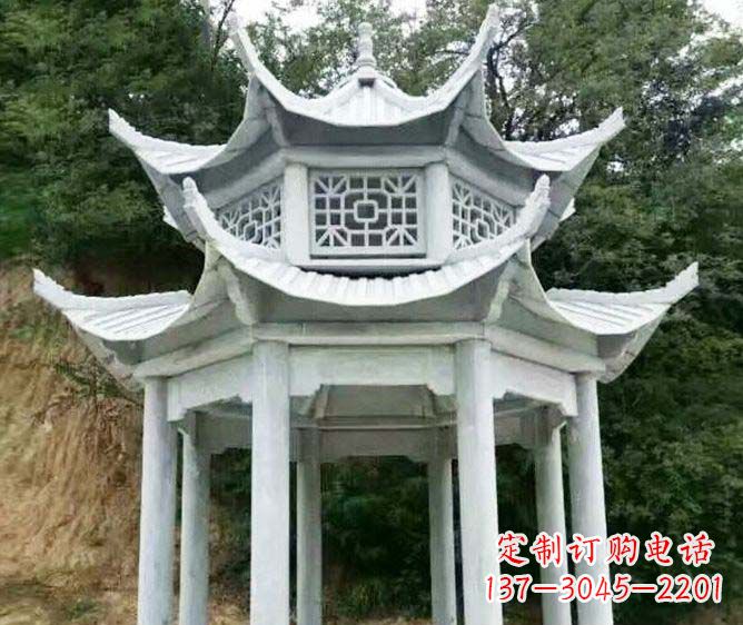 桂林园林景观多层凉亭石雕