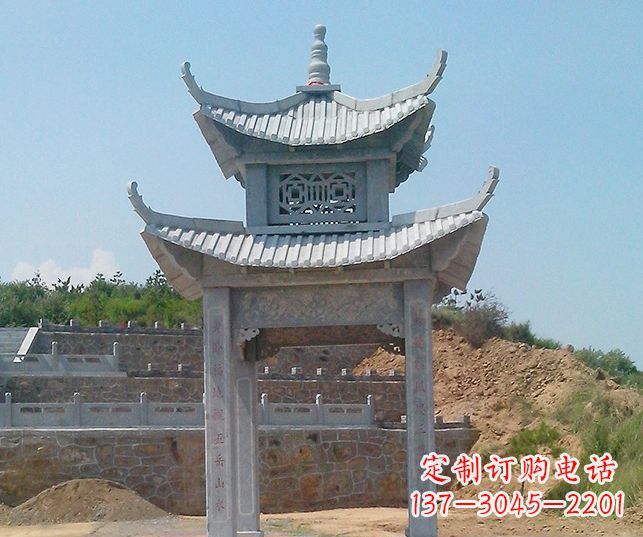 桂林园林景观仿古石雕凉亭