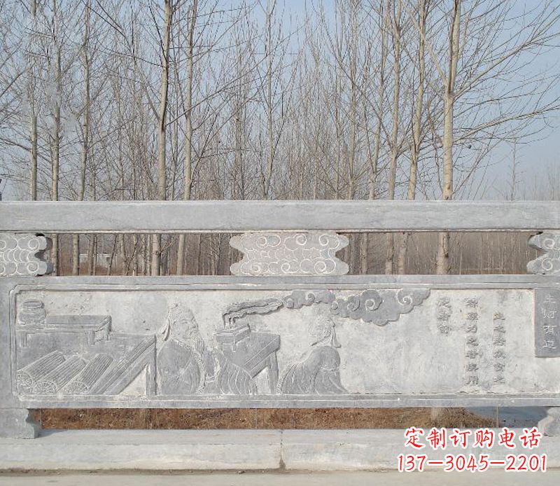 桂林园林石浮雕栏板景观石雕 (3)