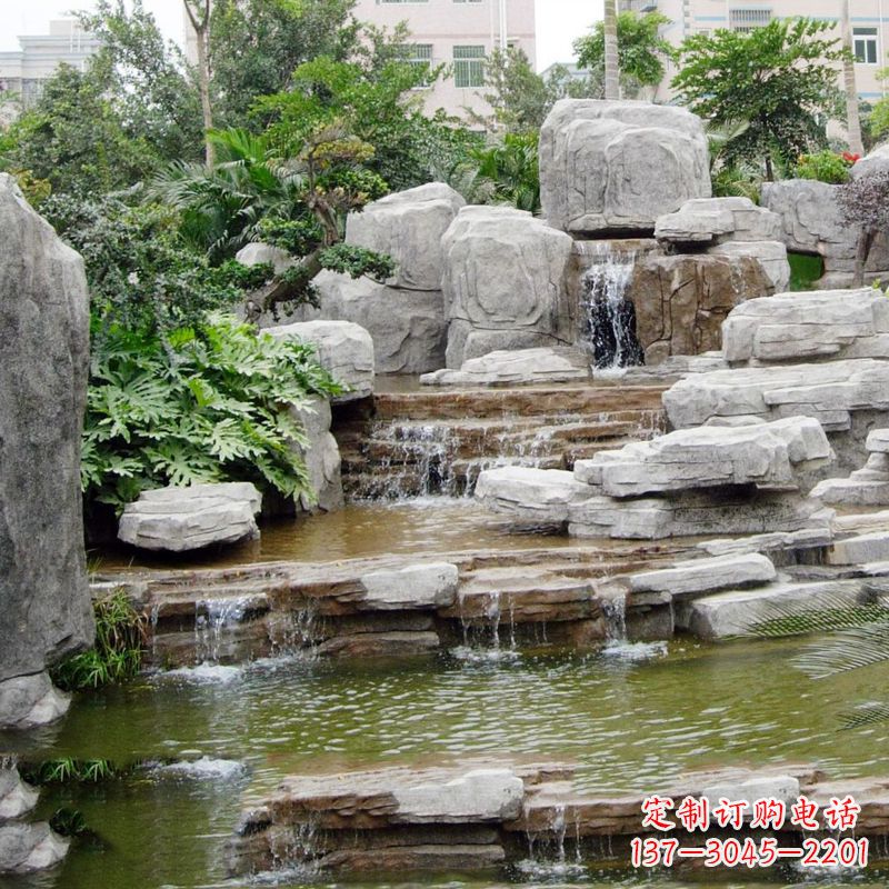 桂林园林石头假山流水