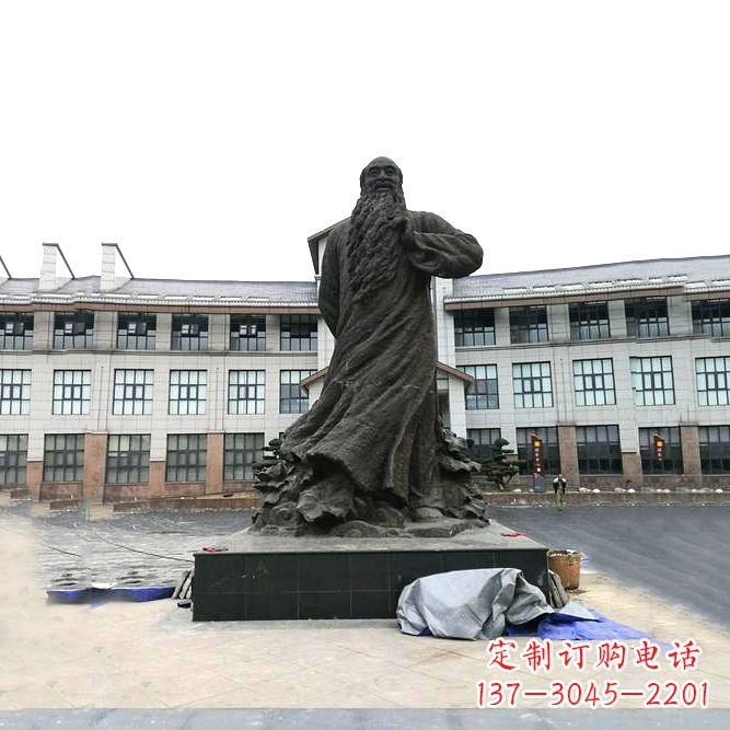 桂林张大千铜雕塑像-景区广场名人雕塑