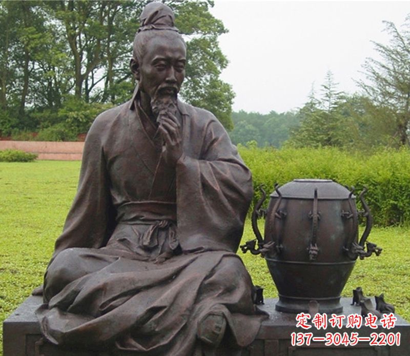 桂林张衡科学家铜雕