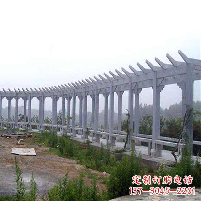 桂林中式花架石雕长廊