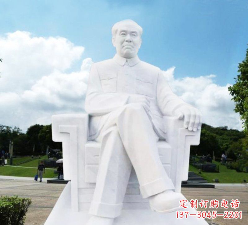 桂林朱德坐式伟人石雕