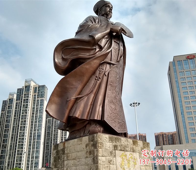 桂林诸葛亮人物铜雕