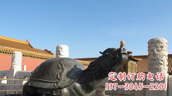 桂林铸铜龙龟寺庙神兽铜雕