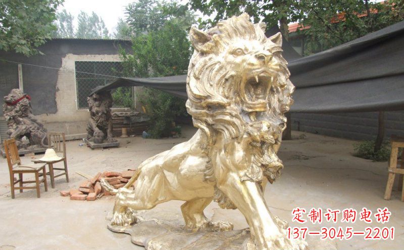 桂林铸铜狮子铜雕 (3)