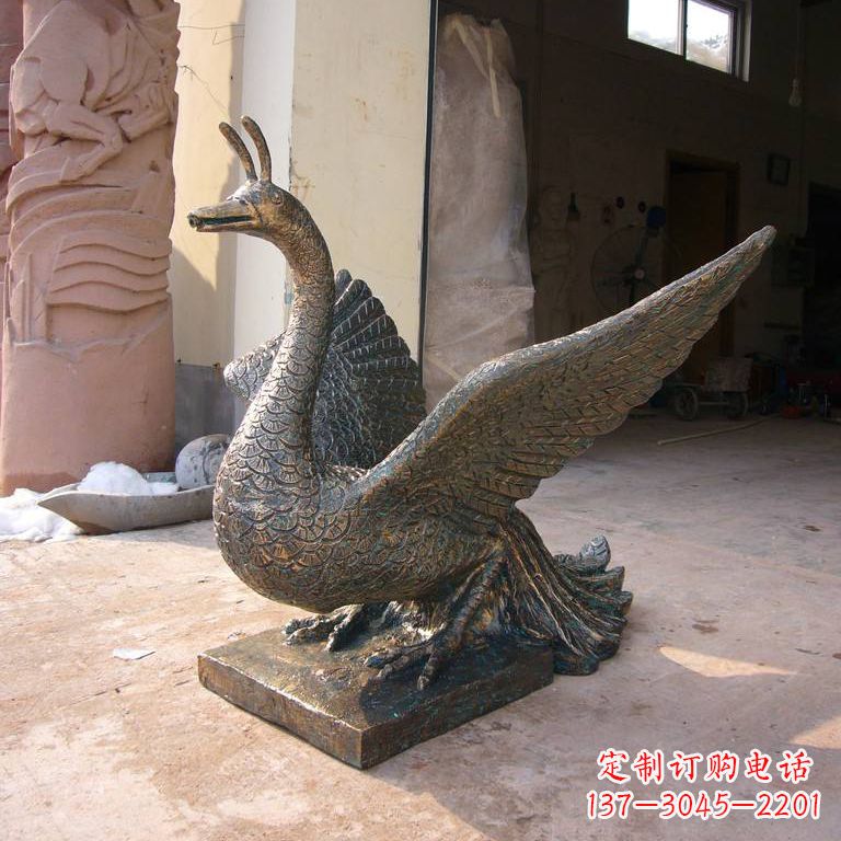 桂林铸铜天之四灵朱雀雕塑摆件