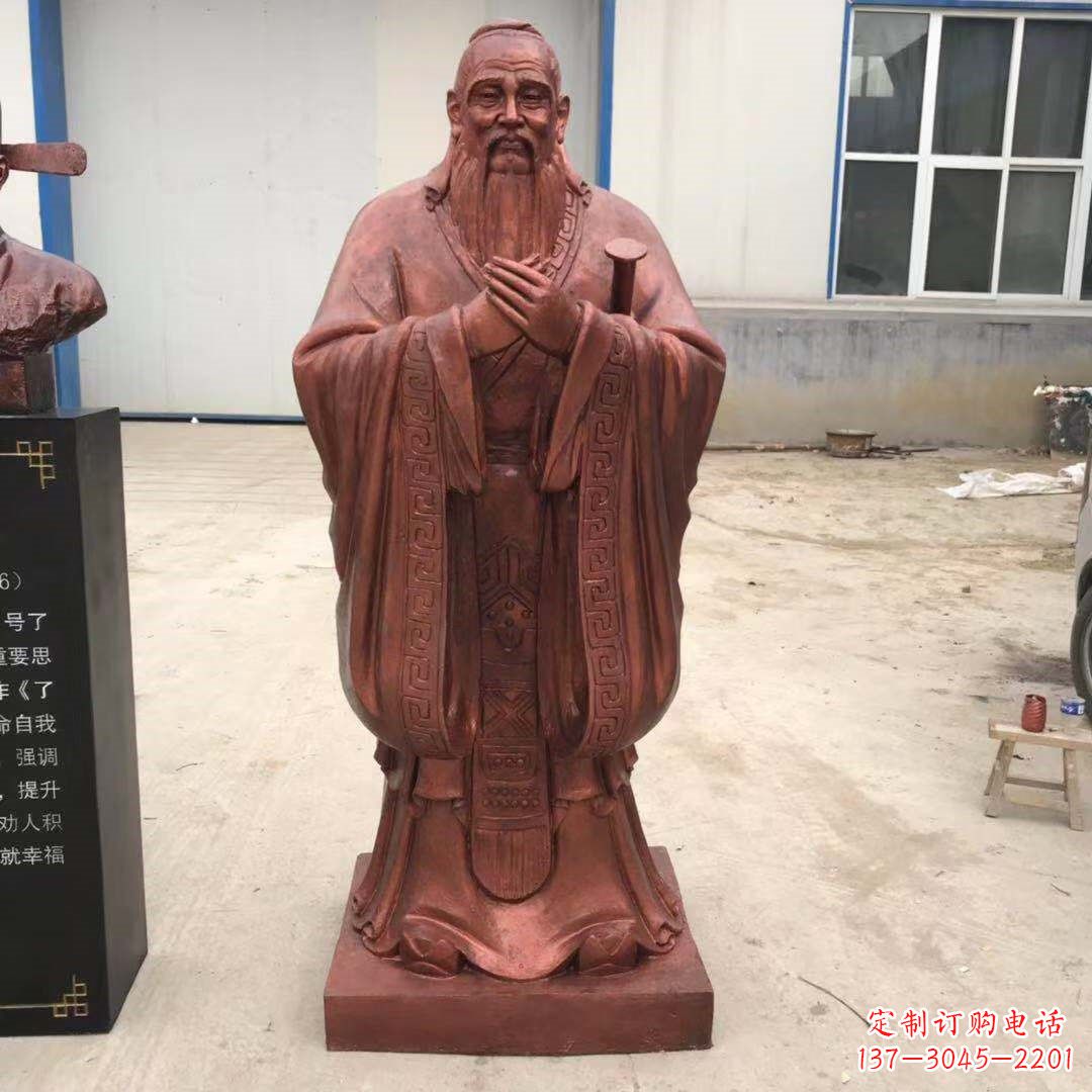 桂林紫铜孔子雕塑像