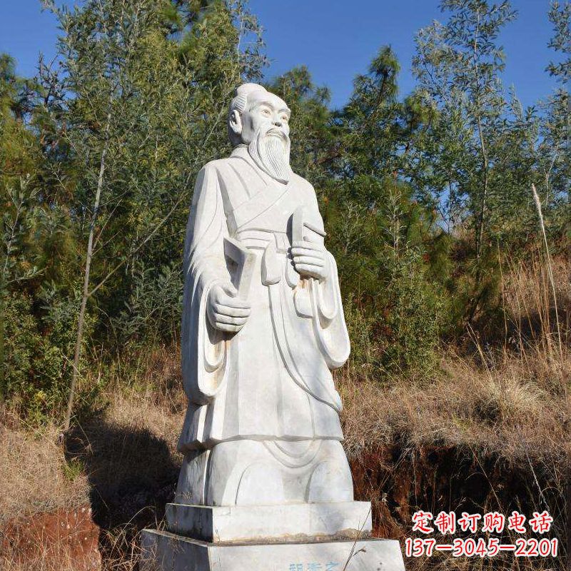 桂林祖冲之汉白玉石雕像-公园景区中国古代名人雕塑