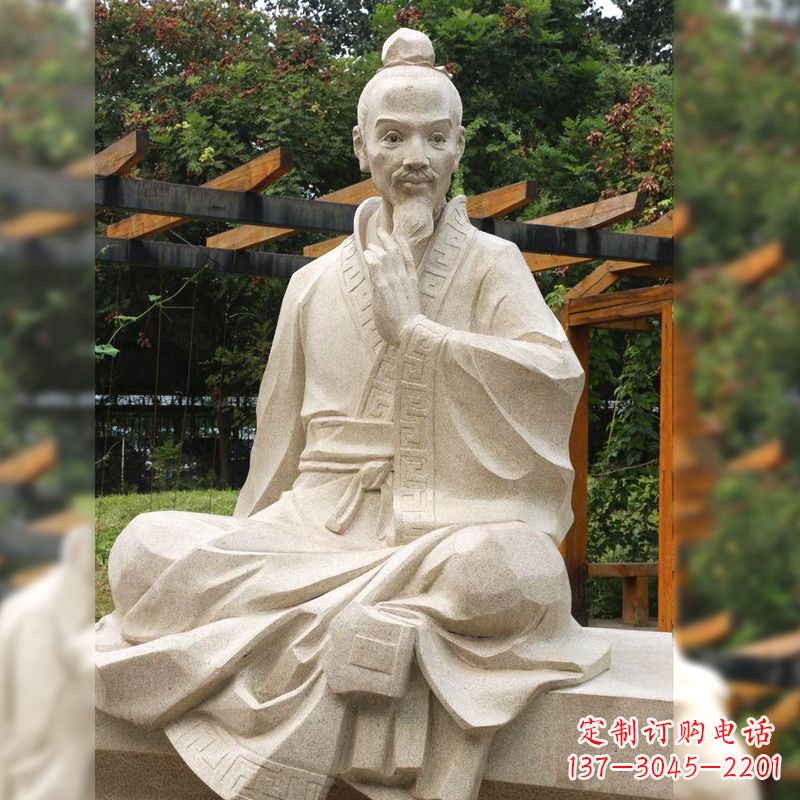 桂林祖冲之石雕塑像-园林人物历史名人雕像