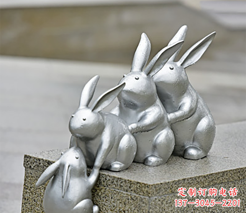 桂林兔子雕塑不锈钢
